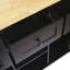 Chariot de cuisine avec plateau de table et rangement interne. Noir, 5 roulettes pour un déplacement facile dans le comptoir de l'îlot et un rangement efficace - noir-737038115