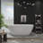 Free Standing Tub 65" x 29.5" Deep Soaking Bathtub Acrylic Bathtub J07 Bathroom Tub Glossy White