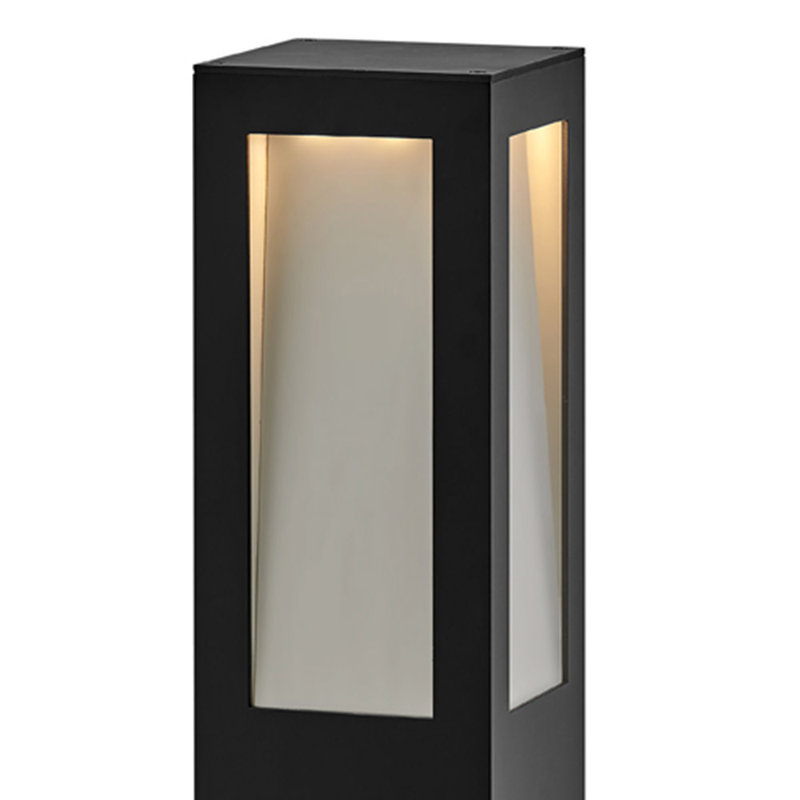 Taper Integrated LED Metal Bollard Light, Black