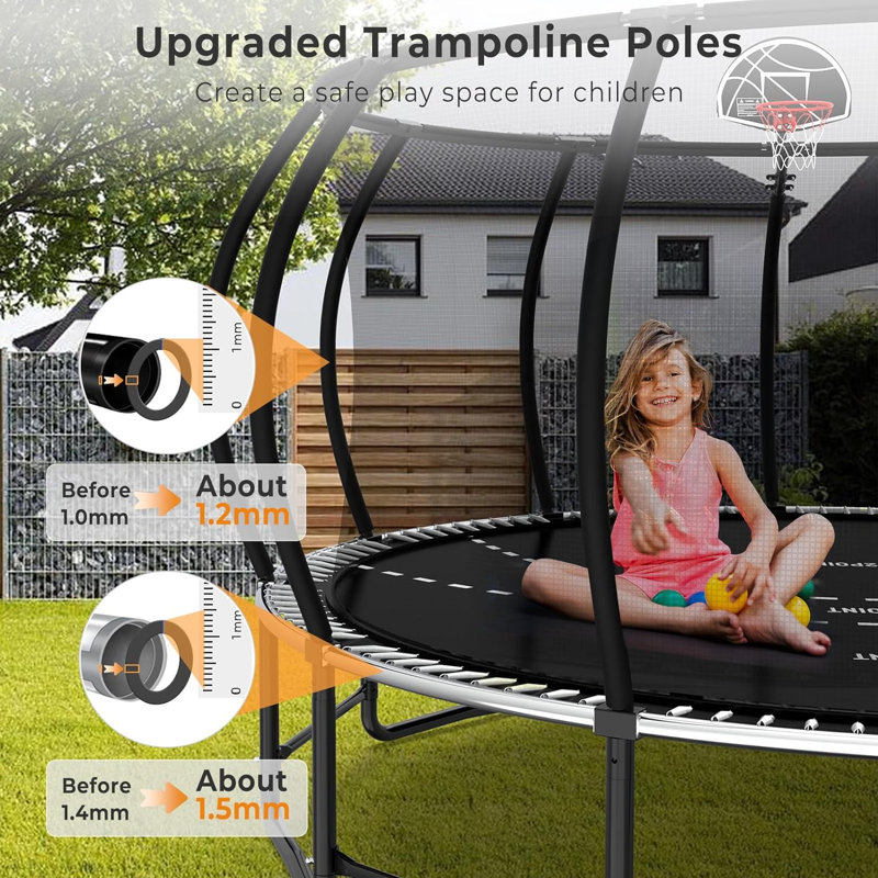 Trampoline Sapphome, Bleu/orange