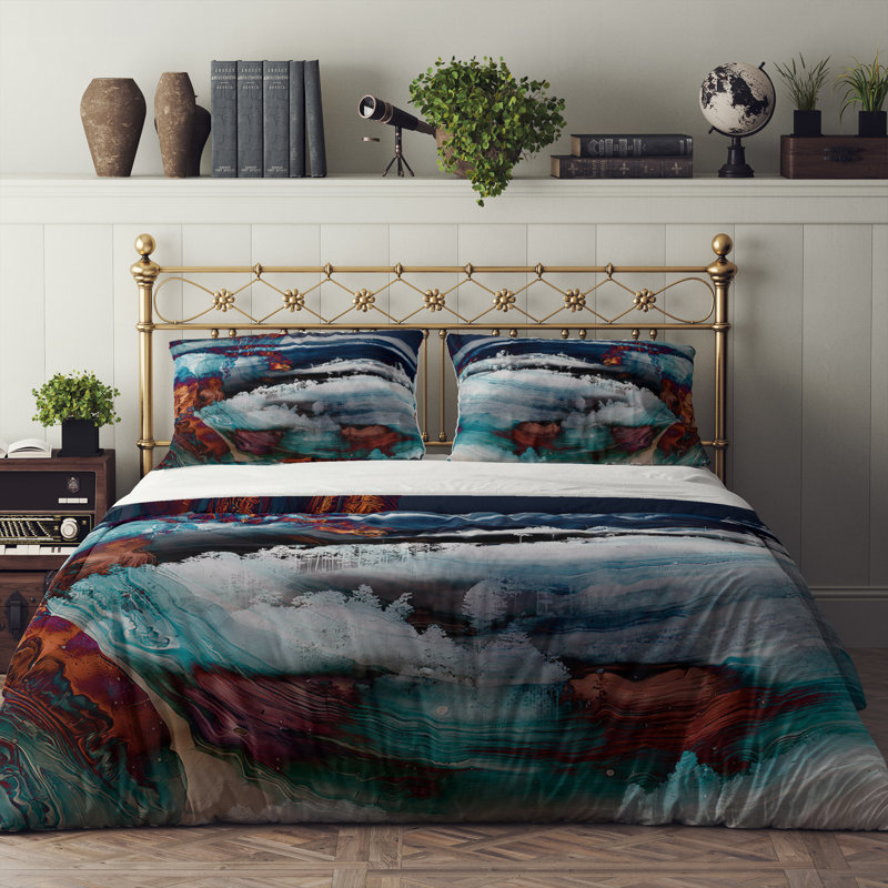 Abstract Duvet Cover, King Duvet Cover + 2 King Shams
