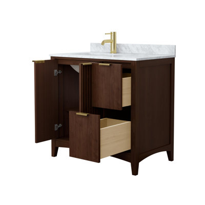 Palmilla 36" Freestanding Single Bathroom Vanity with Marble Top