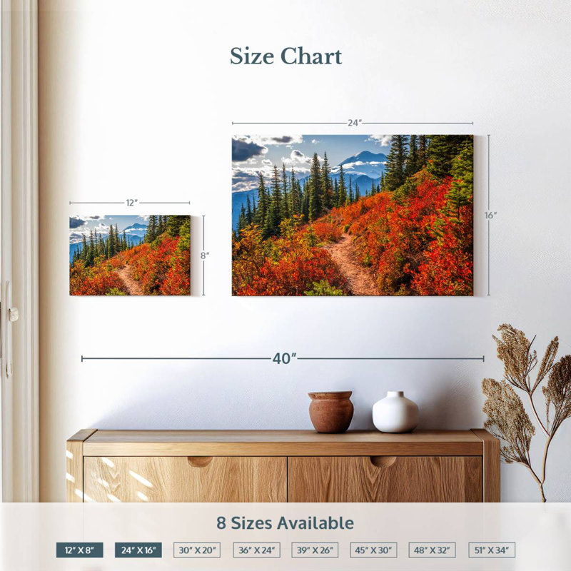 Feuillage d'automne Alvord Mt. Rainier, H 16 po x l 24 po