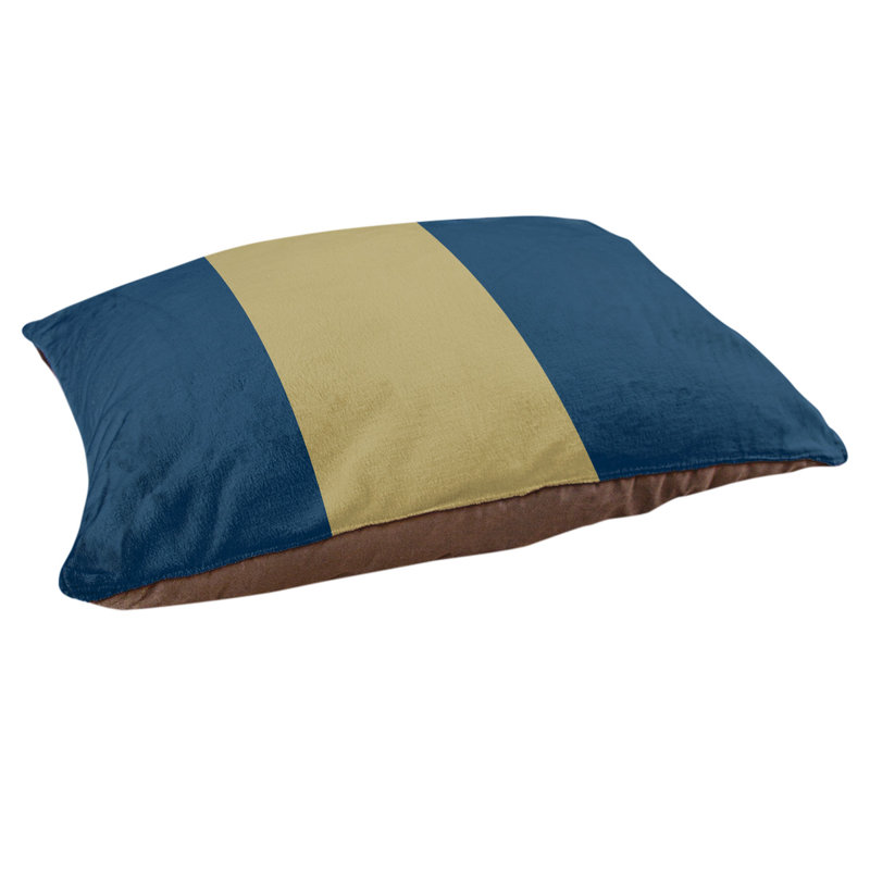 Coussin Golden State, Très grand (l 50 po x P 40 po x H 7 po), Bleu / Or / Bleu