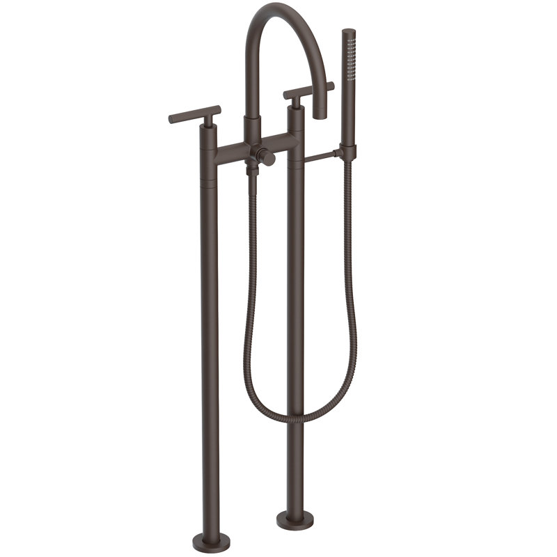 Exposed Tub & Hand Shower Set W/Risers, Oil Rubbed Bronze