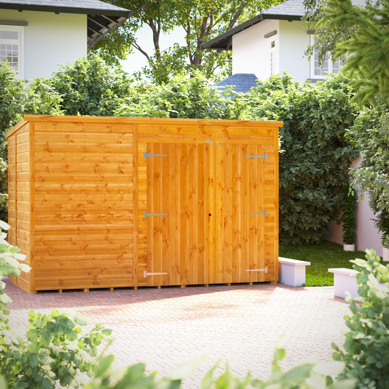 Powersheds 10 x 5ft Pent Timber Tongue & Groove Storage Shed