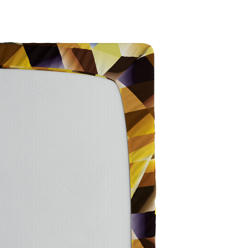 Microfiber Fitted Sheet, Twin Fitted Sheet, Geometric