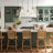 5-Light Dimmable Linear Kitchen Island Pendant With Teardrop Glass Shade