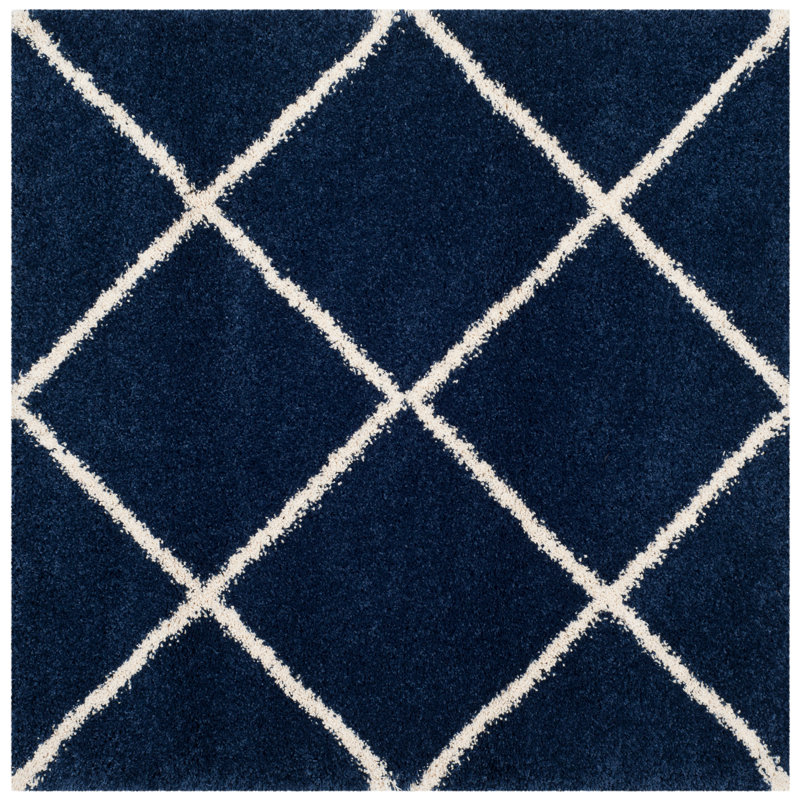 Tapis à poils longs Rizco, Carré 9 pi