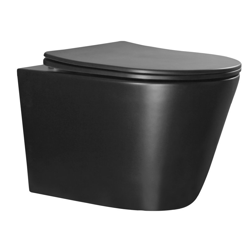 Toilette murale Yingze, Noir mat