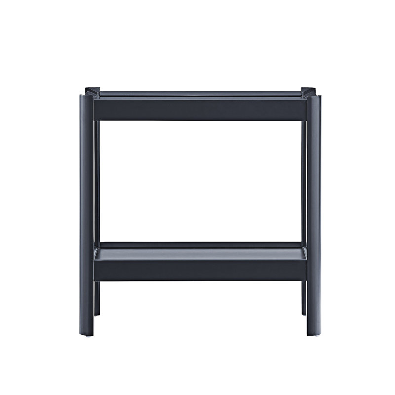 Table de chevet avec tablette ouverte, Noir