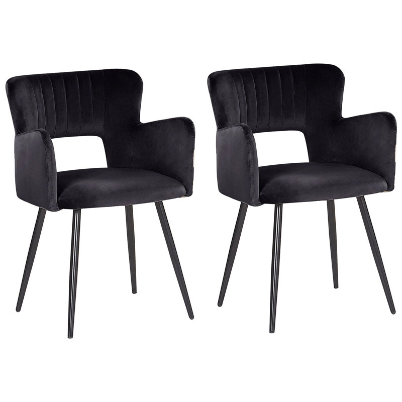 Kirssy Upholstered Dining Chair, Black