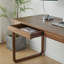 Bureau moderne simple en bois de noyer noir-110404434