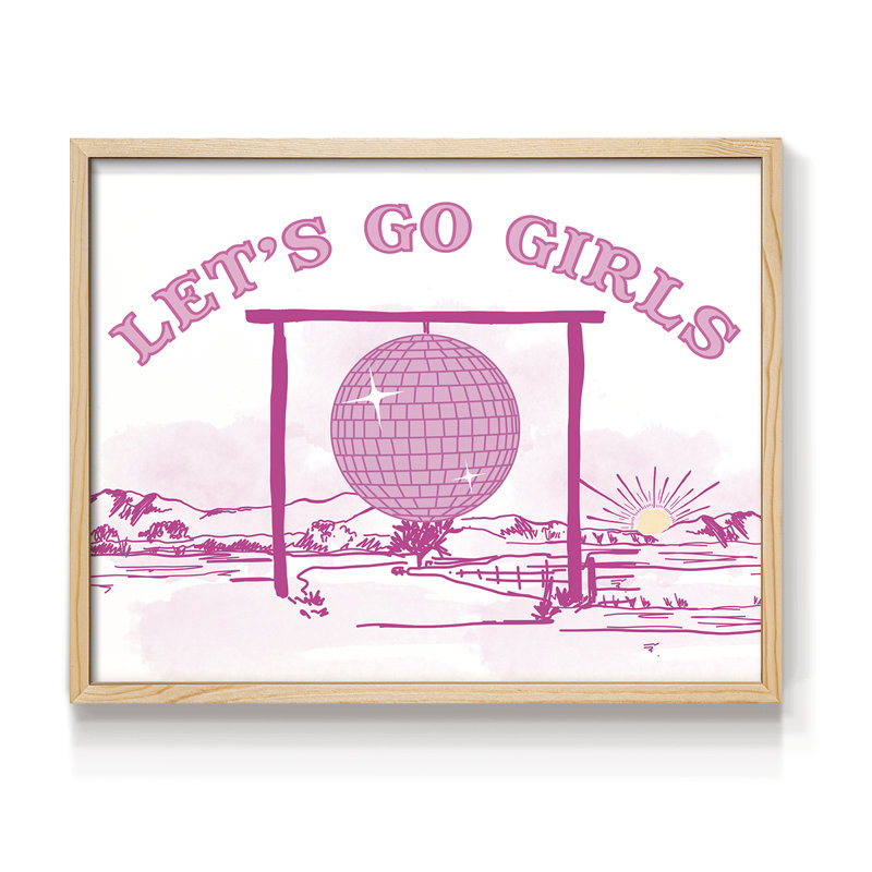 «Let Go Girls Disco», impression encadrée, H 8 po x l 10 po, Naturel