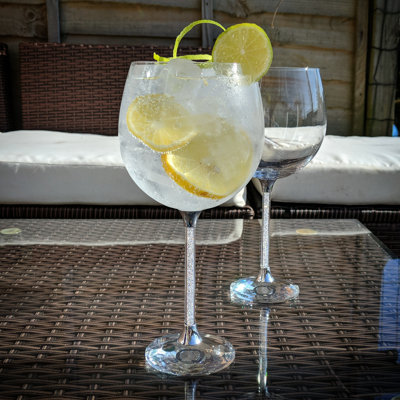 570ml Handmade Crystal Gin Balloon Glass Set
