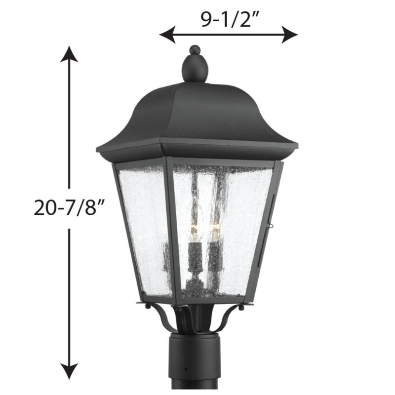Tête de lanterne noire à 1 lumière Ephraim H 20,88 po