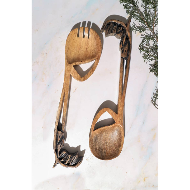 2 Piece Wooden Cooking Utensil Set/Salad Servers