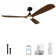 60 Inch Ceiling Fan With Lights, Solid Wood Blades Smart Ceiling Fan With Remote And App Controls, Etl Quiet Dc Motor 6 Speed, Timing, High Cfm, Dimmable Led Light For Home Office, Black + Red Walnut