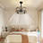 Garren 18.5"- 4 Light 7 Blade Twine Metal Caged Ceiling Fan With Remote Control And Light Kit Included