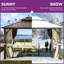 Pavillon de jardin permanent en aluminium-88549360
