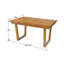 Ensemble de table de salle à manger Farmhouse, table de salle à manger extensible en bois massif et chaise à dossier en rotin pour la salle à manger / cuisine / salon-1947633321-1947633320