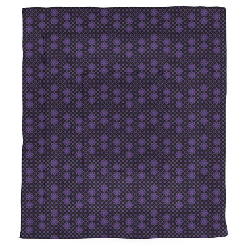 Katelyn Elizabeth Modern & Contemporary Polyester Geometric Shapes Comforter, Twin Comforter, Purple/Black