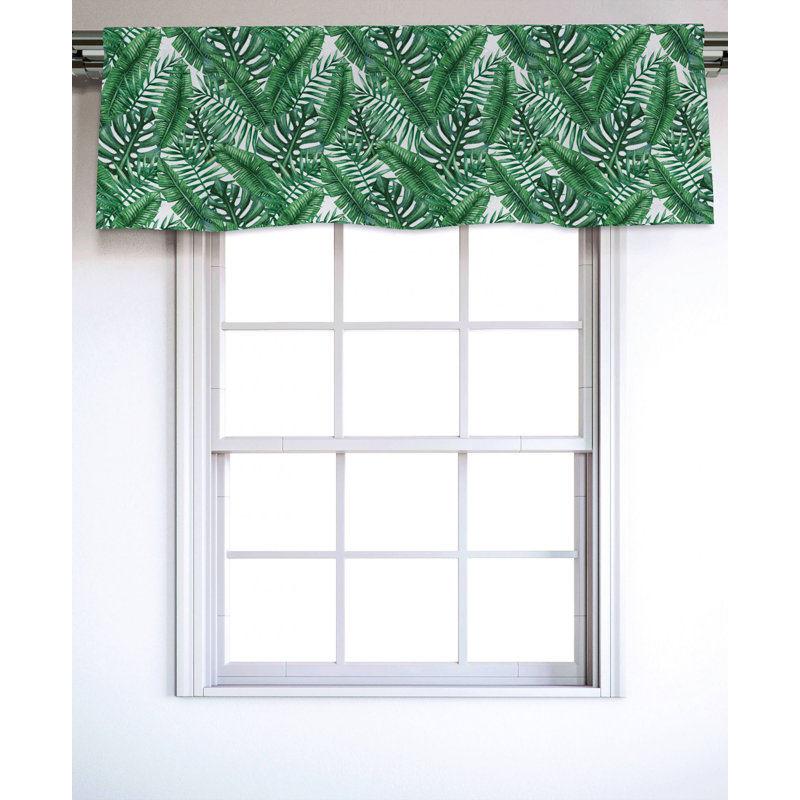 Sateen Floral Ruffled Window Valance