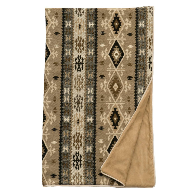 Wooded River Mountain Storm - Throw - 54x72, Mountain Lodge Blanket for Cabin Sofa and Bed Layering