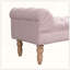 Banc bout de lit capitonné, grand repose-pieds rembourré, repose-pieds avec pieds, tabouret avec accoudoirs roulés, banc rembourré en tissu-129506386