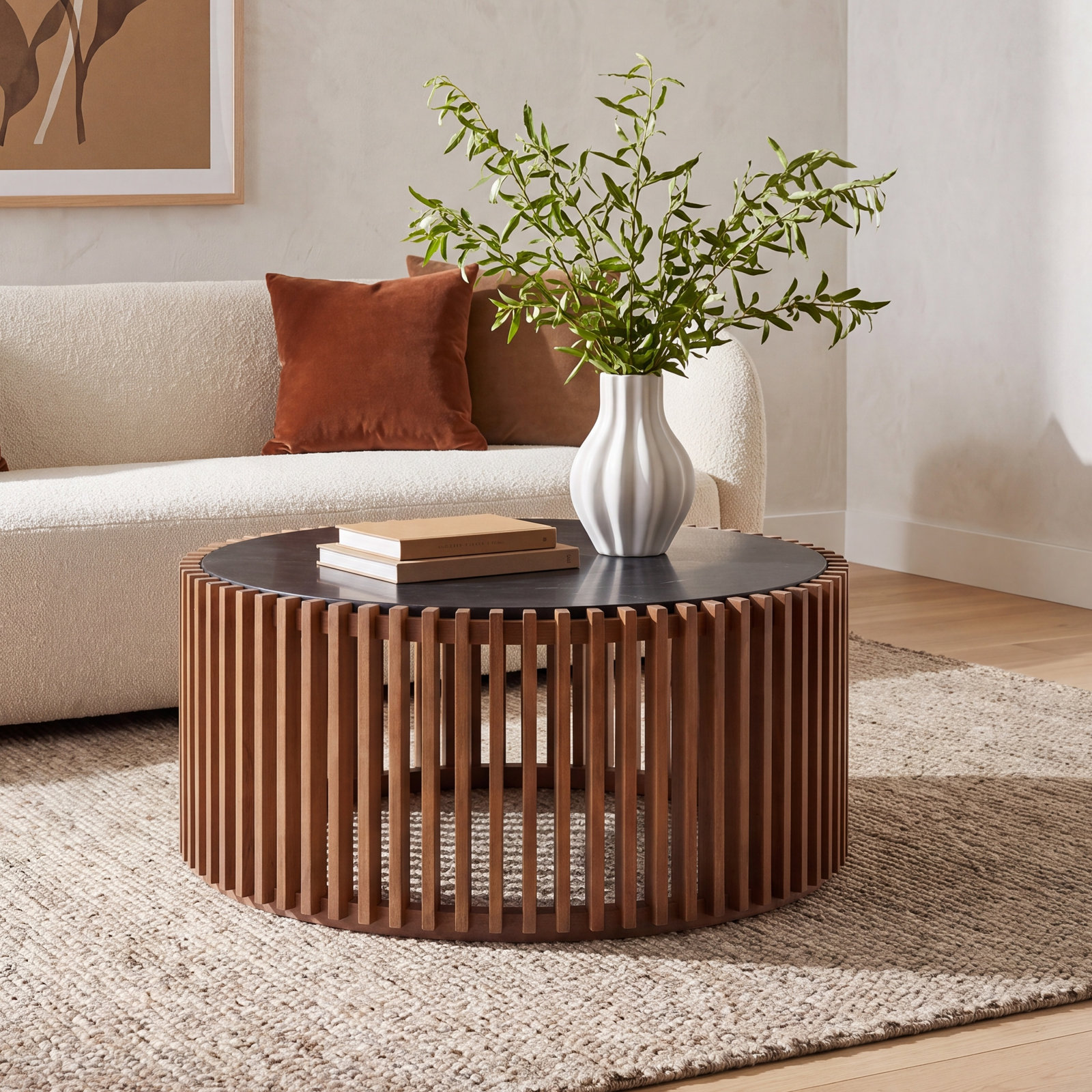Bernard 40" Stone Coffee Table
