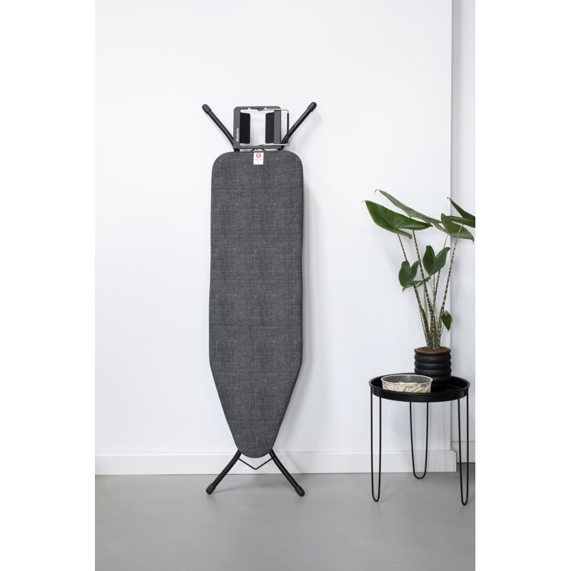 Brabantia Size B Ironing Board with Steam Iron Rest, Grey/Black