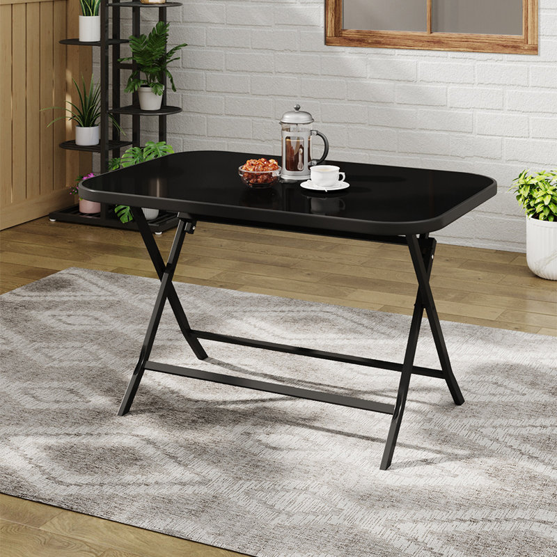 72Cm L Outdoor Dining Table, Black