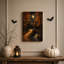 «Stone Bridge Over Stream Moonlit Autumn Forest», art mural sur toile-176591263