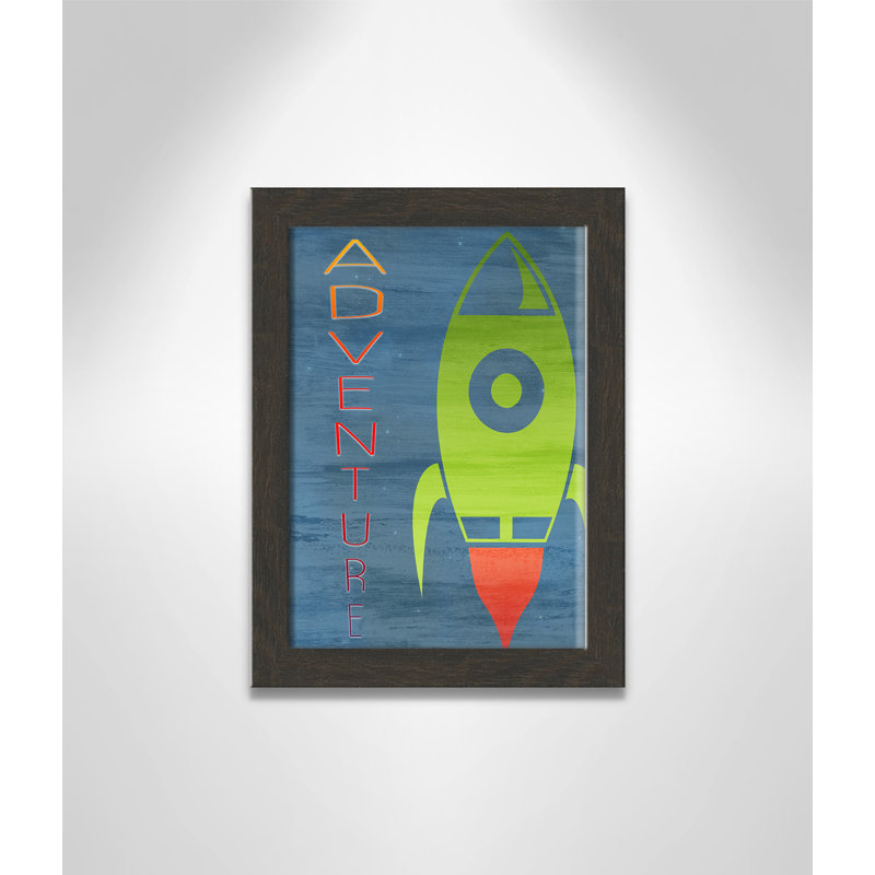Space Explore 2, impression sur papier, H 14 po x l 10 po x P 0,6 po, Encadré plat à grain de bois noir