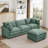 L-Shape Chenille Sectional Couches with Movable Ottoman-965963752