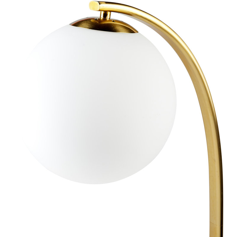 Dilsey 66'' Polished Traditional Floor Lamp with Outlet
