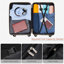 Ensemble de valises de voyage en PP de qualité supérieure, ensemble de valises à verrou TSA 3 pièces avec des tailles de 20, 24 et 28 pouces avec des roues pivotantes à 360 °