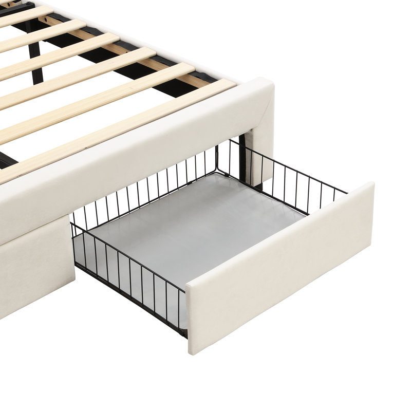 Wathena Upholstered Storage Bed, Double (4'6)