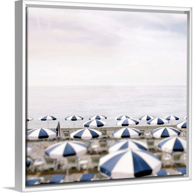 Reproduction de photo sur toile, "Seaside 7" par Carina Okula, Cadre blanc, H 38 po x l 38 po x P 1,75 po