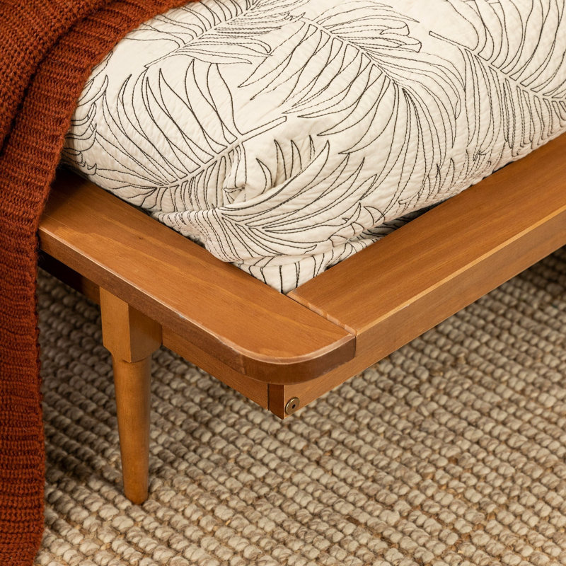 Lit plateforme Henline, Caramel