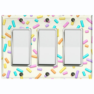 Nature Themed 3 - Gang Rocker Standard Wall Plate