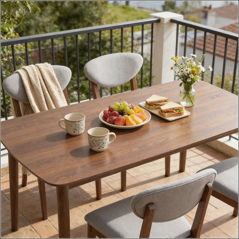 Stable Dining Table Set with Compact Design and Ergonomic Chairs, Perfect for Modern and Small Spaces