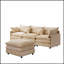 Canapé d'angle modulaire de 267 cm (105 pouces), recouvert de tissu chenille doux, 3 places avec pouf, canapé en L pour un confort et un style optimaux.-453366522