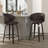 26" Upholstered Swivel Bar and Counter Stool with Wood Frame-325913602