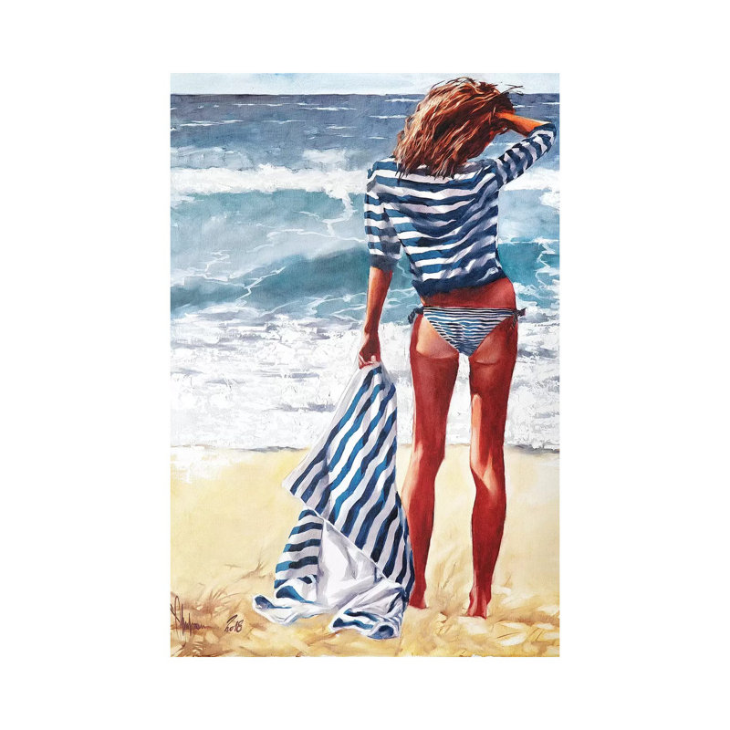 Striped Saturday by Igor Shulman - Wrapped Canvas Painting, 20.32 cm H x 30.48 cm W