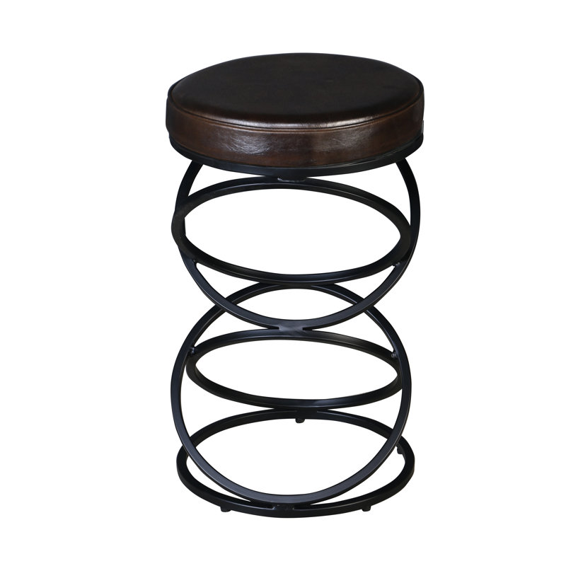 Tabouret de bar 30 po Red Barrel Studio® Traun, gris, Tabouret de comptoir (siège d'une hauteur de 24 p, Brun clair