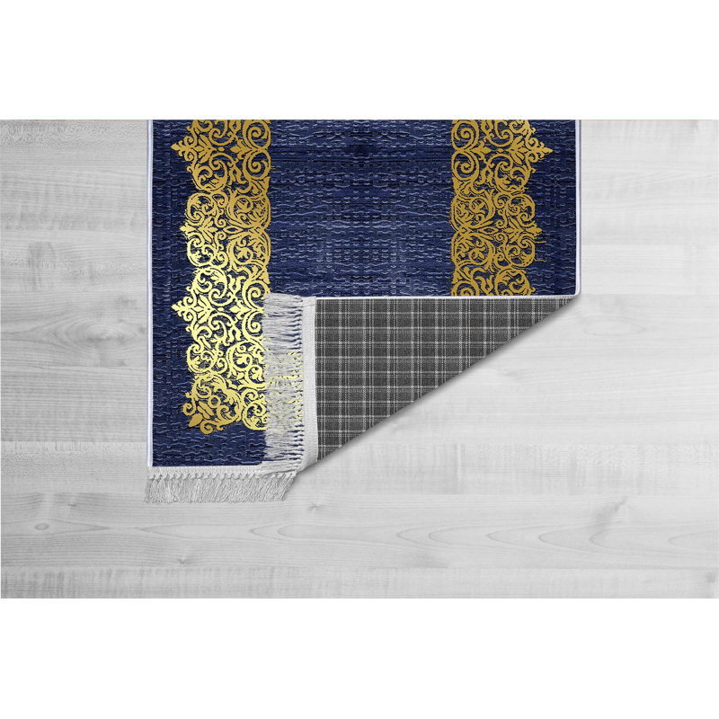 Luxurious Velvet Area Rug, 5.9 x 9.2 Feet | 100% Velvet Fabric, 100% Cotton Sole, 0.4 in Pile Height | Antibacterial, Non-Slip, Machine Washable | Elegant 3D Digital Print for Living Room & Bedroom Decor