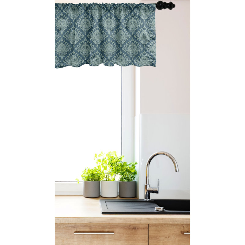 Ensemble de 2 cantonnières Ambesonne Damask, L 42 po x L 12 po