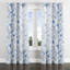 Rideaux de fenêtre Coastal - Rideau à œillets à motif floral bleu - 1 panneau-1159316134-1159316130