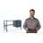Clemson Two Drawer Pedestal Desk with Tempered Glass Top and Metal Frame